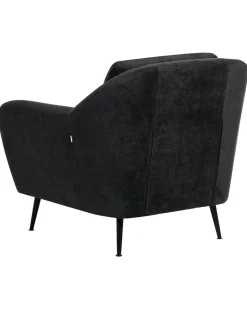 Sofasæt 3 personers EIBY Chenille Sort
