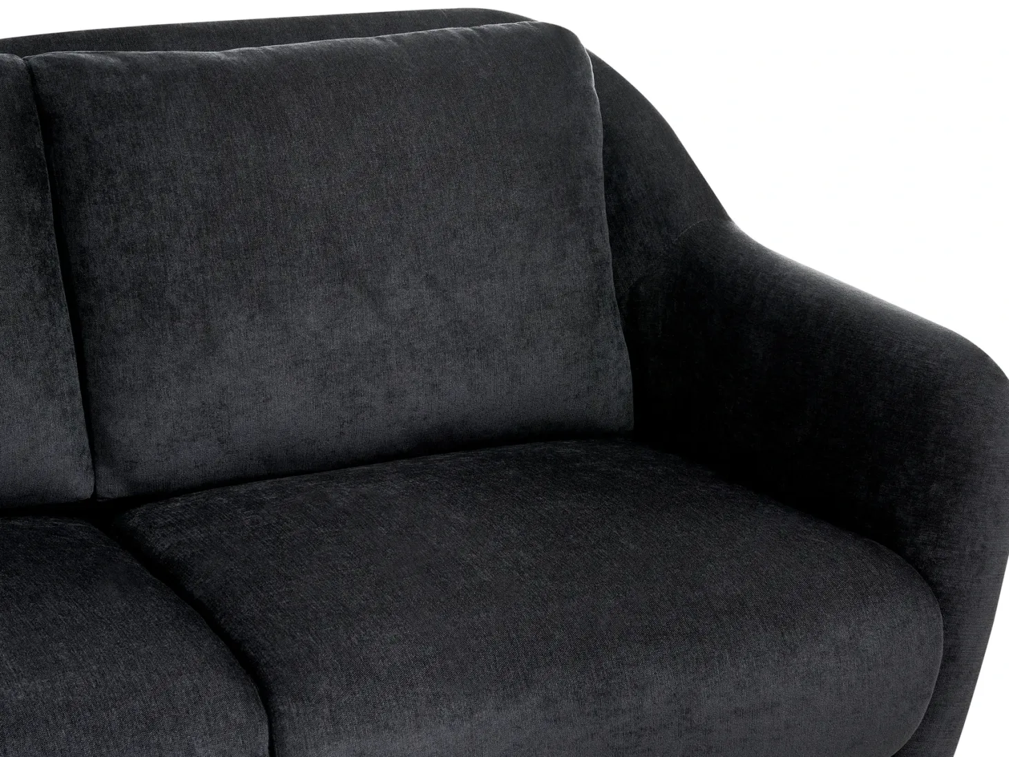 Sofasæt 3 personers EIBY Chenille Sort