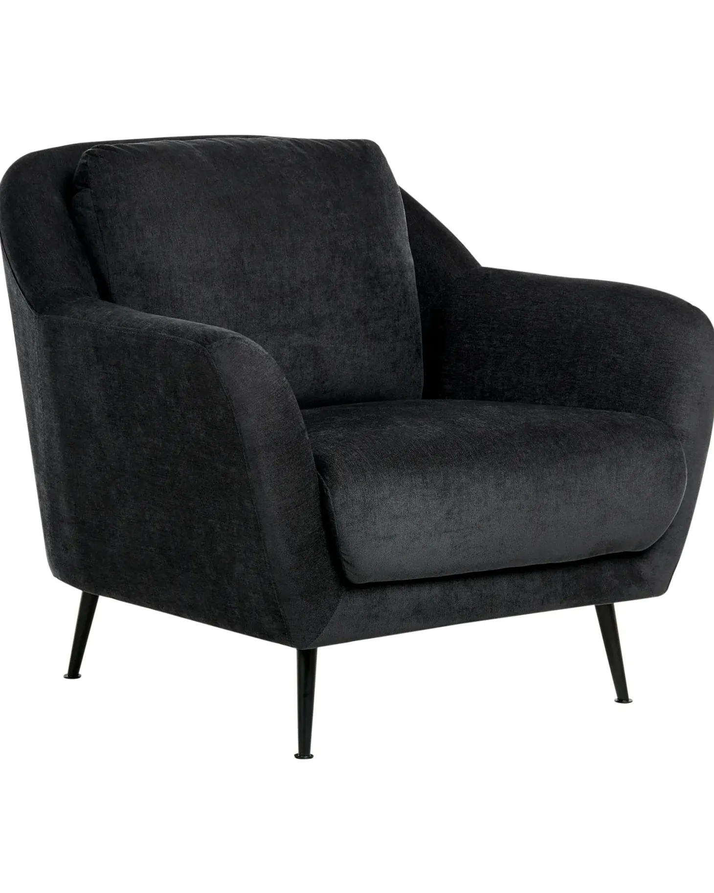 Sofasæt 3 personers EIBY Chenille Sort