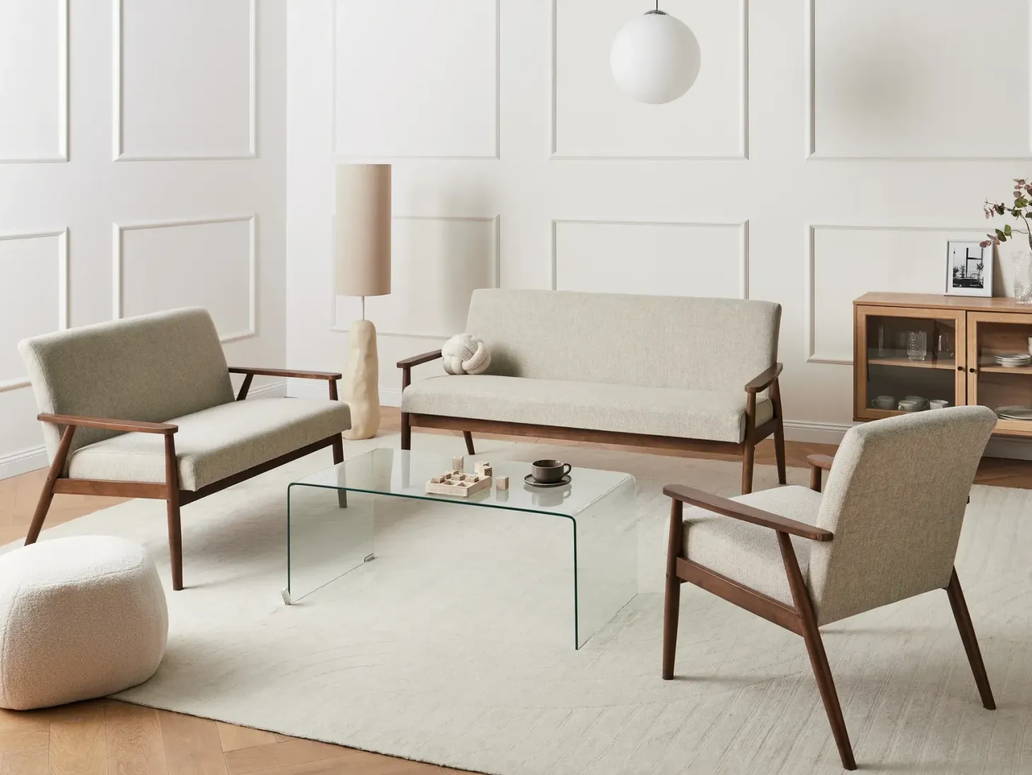 Sofasæt 6 personers ESRUM Mørkebrun/grå