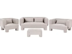 Sofasæt 6 personers HOGBO Beige med fodskammel
