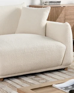 Sofasæt 5 personers JUBEK Boucle Cremehvid