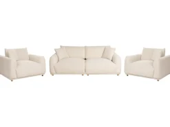 Sofasæt 5 personers JUBEK Boucle Cremehvid
