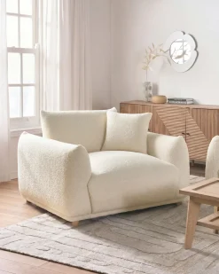 Sofasæt 5 personers JUBEK Boucle Cremehvid