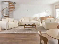 Sofasæt 5 personers JUBEK Boucle Cremehvid