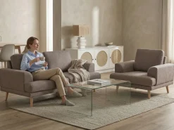 Sofasæt 4 personers KILDAL Brun