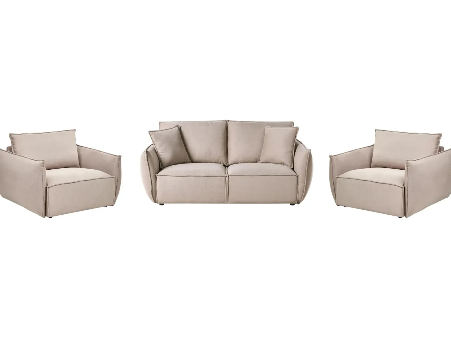 Sofasæt 5 personers KUNES Brungrå
