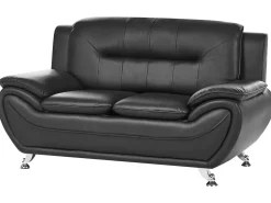 Sofasæt 6 personers LEIRA Kunstlæder Sort