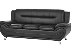 Sofasæt 6 personers LEIRA Kunstlæder Sort