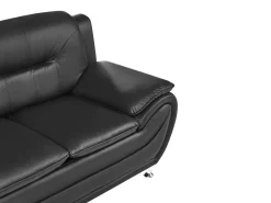 Sofasæt 6 personers LEIRA Kunstlæder Sort