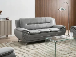 Sofasæt 6 personers LEIRA Kunstlæder Grå