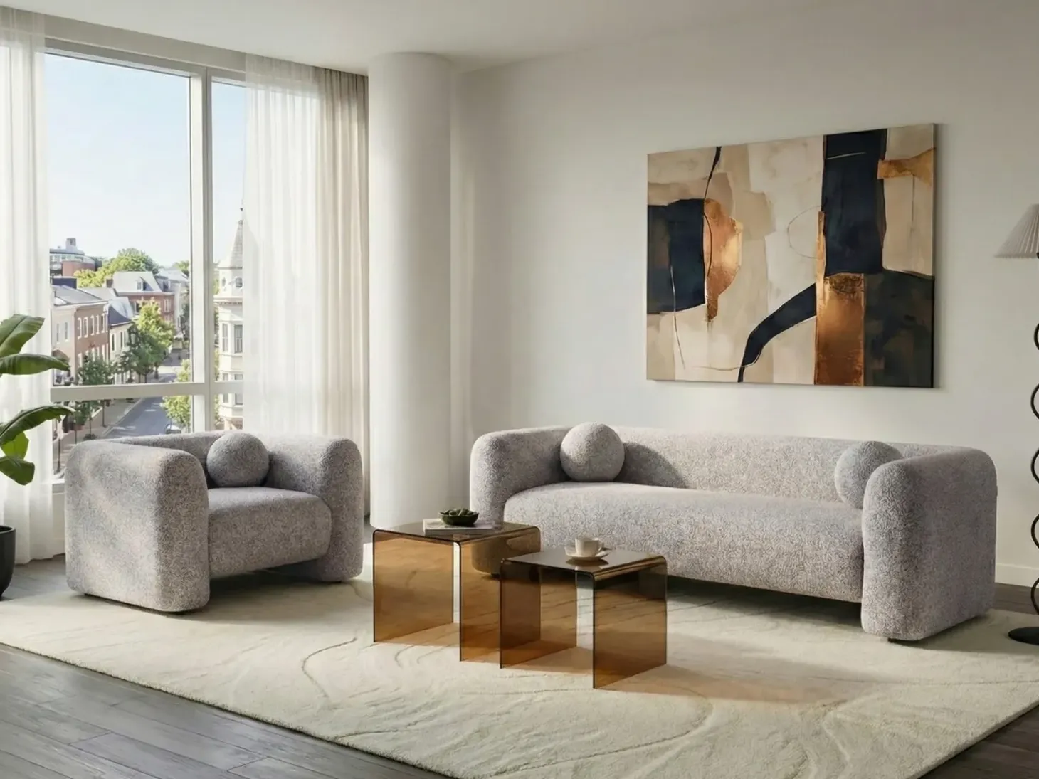 Sofasæt 4 personers LEIREN Beige