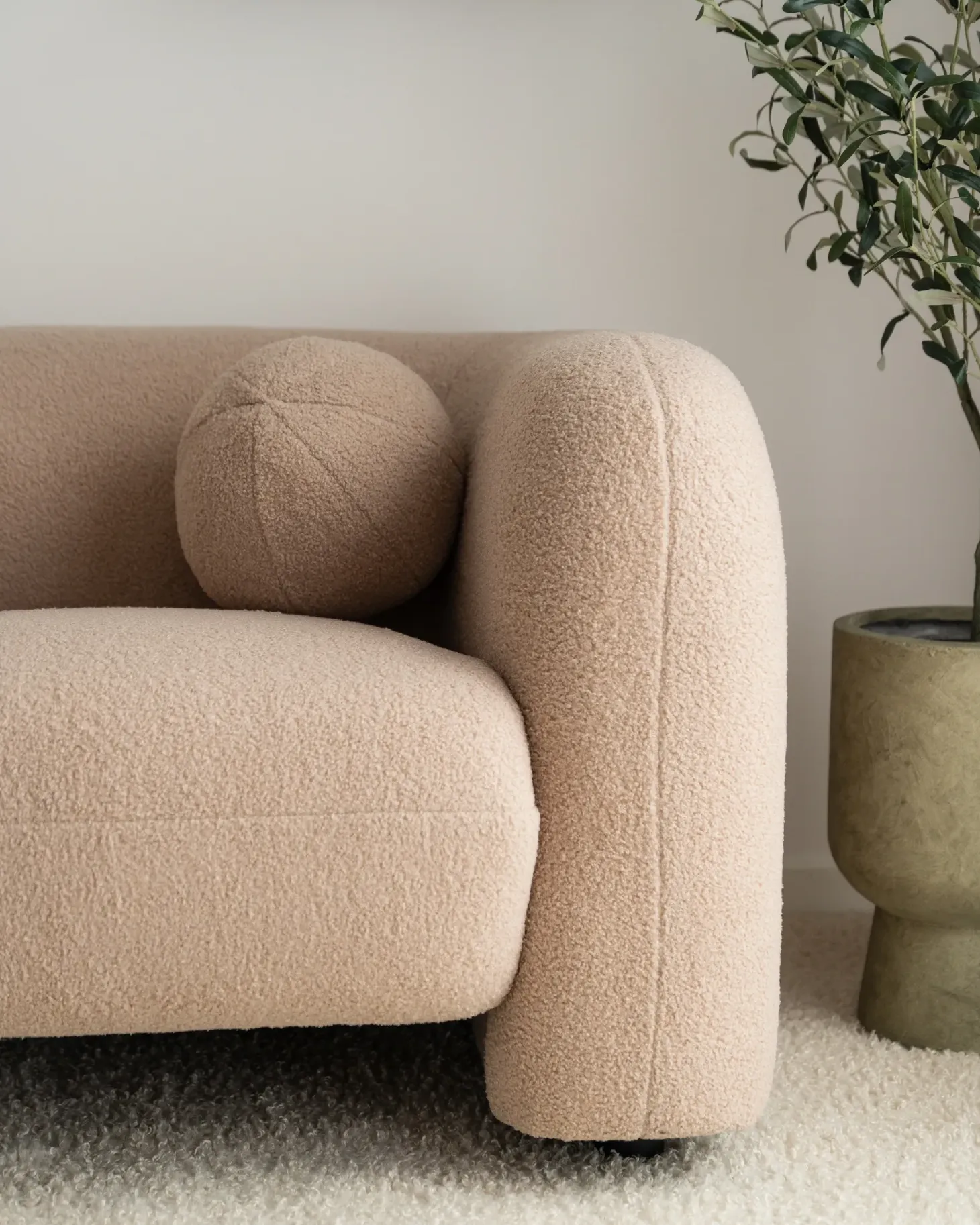 Sofasæt 4 personers LEIREN Boucle Beige