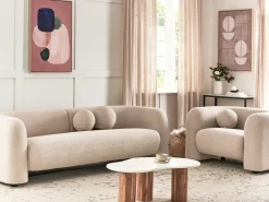 Sofasæt 4 personers LEIREN Boucle Beige