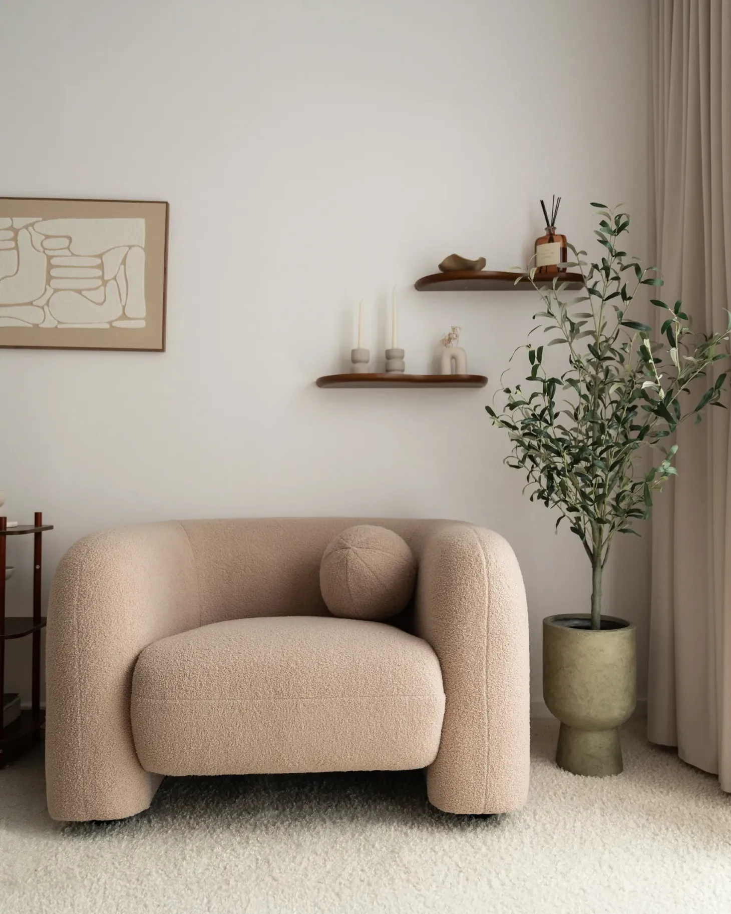 Sofasæt 4 personers LEIREN Boucle Beige