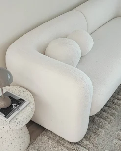 Sofasæt 5 personers LEIREN Boucle Hvid
