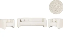 Sofasæt 5 personers LEIREN Boucle Hvid