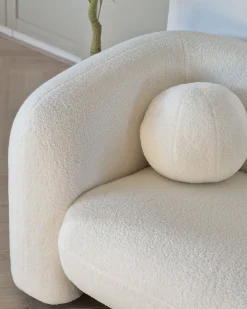 Sofasæt 5 personers LEIREN Boucle Hvid