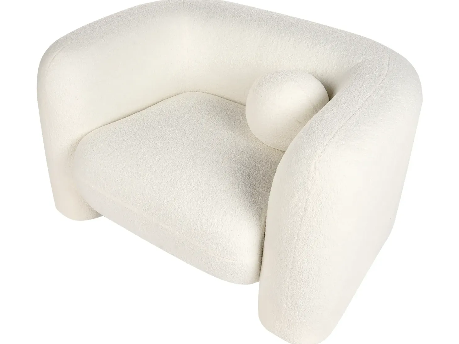 Sofasæt 4 personers LEIREN Boucle Hvid