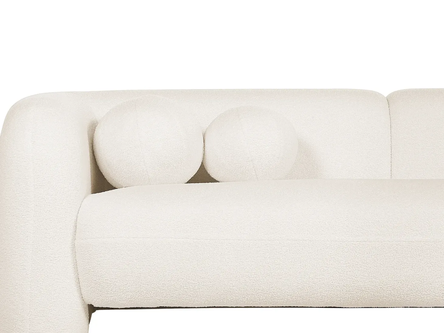 Sofasæt 4 personers LEIREN Boucle Hvid