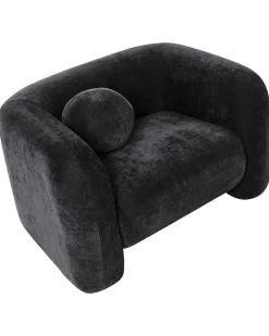 Sofasæt 4 personers LEIREN Chenille Sort