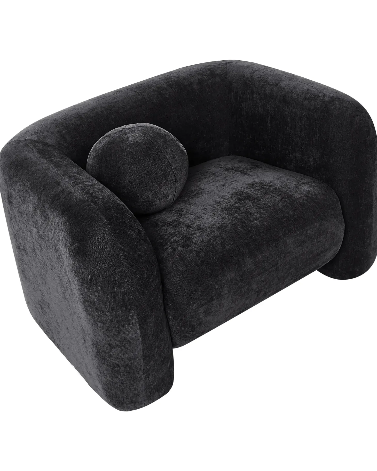 Sofasæt 4 personers LEIREN Chenille Sort