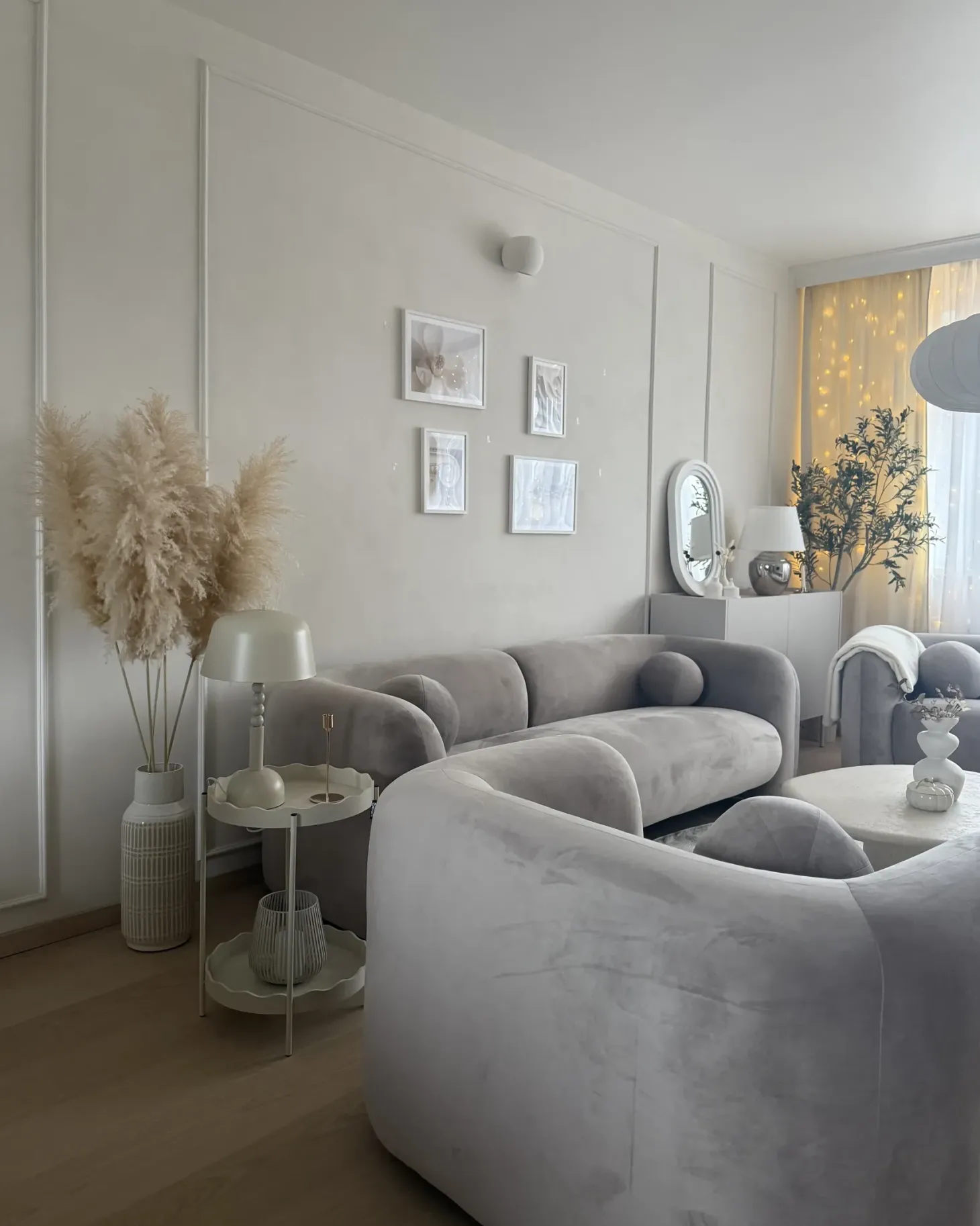 Sofasæt 5 personers LEIREN Velour Brungrå
