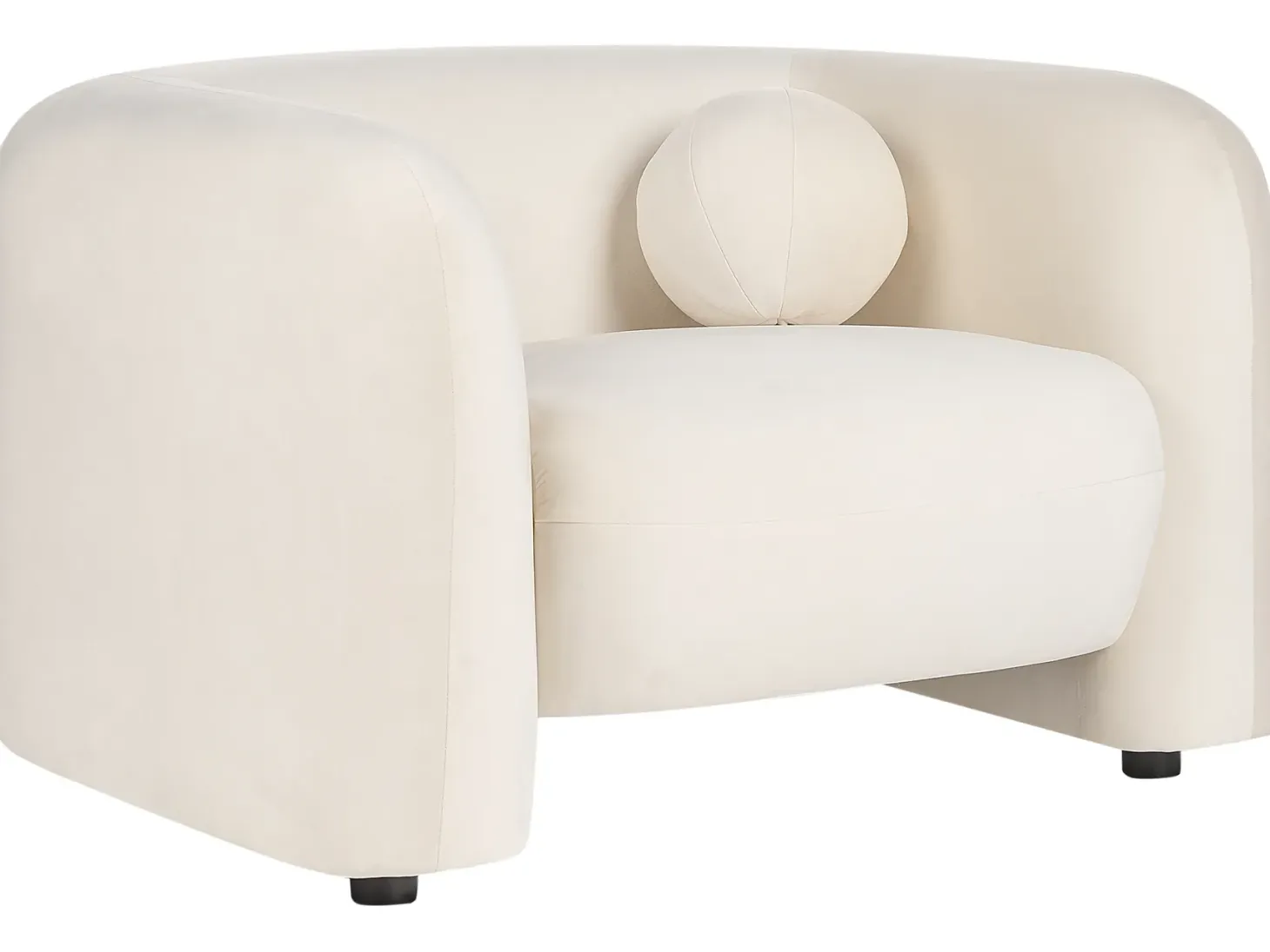 Sofasæt 4 personers LEIREN Velour Cremehvid