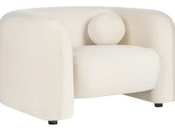 Sofasæt 5 personers LEIREN Velour Cremehvid
