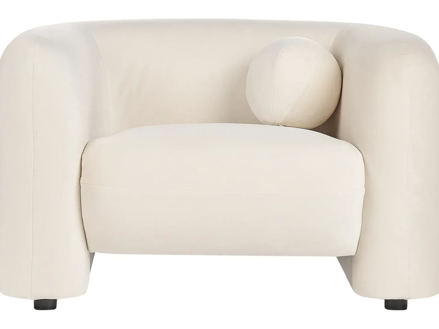 Sofasæt 5 personers LEIREN Velour Cremehvid