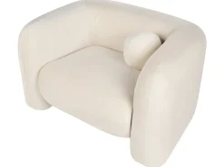 Sofasæt 5 personers LEIREN Velour Cremehvid
