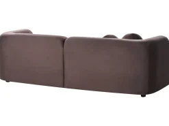 Sofasæt 4 personers LEIREN Velour Mørkebrun
