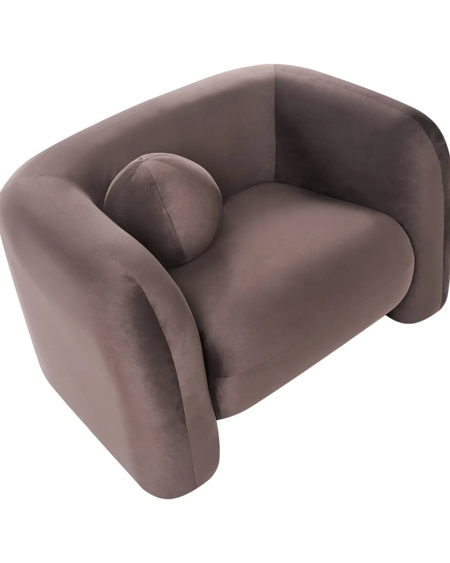 Sofasæt 4 personers LEIREN Velour Mørkebrun