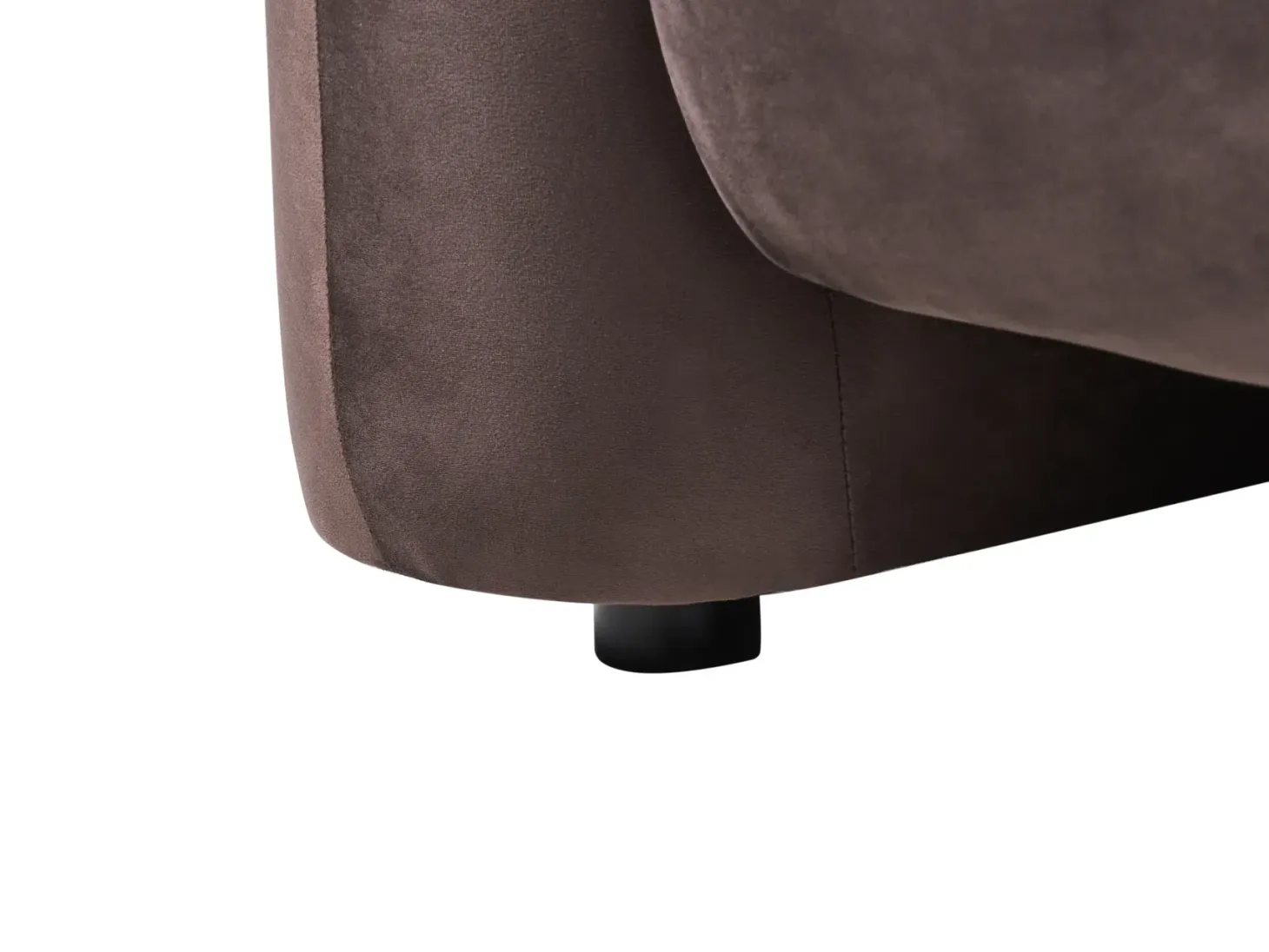 Sofasæt 4 personers LEIREN Velour Mørkebrun