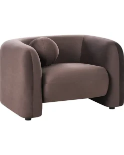Sofasæt 4 personers LEIREN Velour Mørkebrun