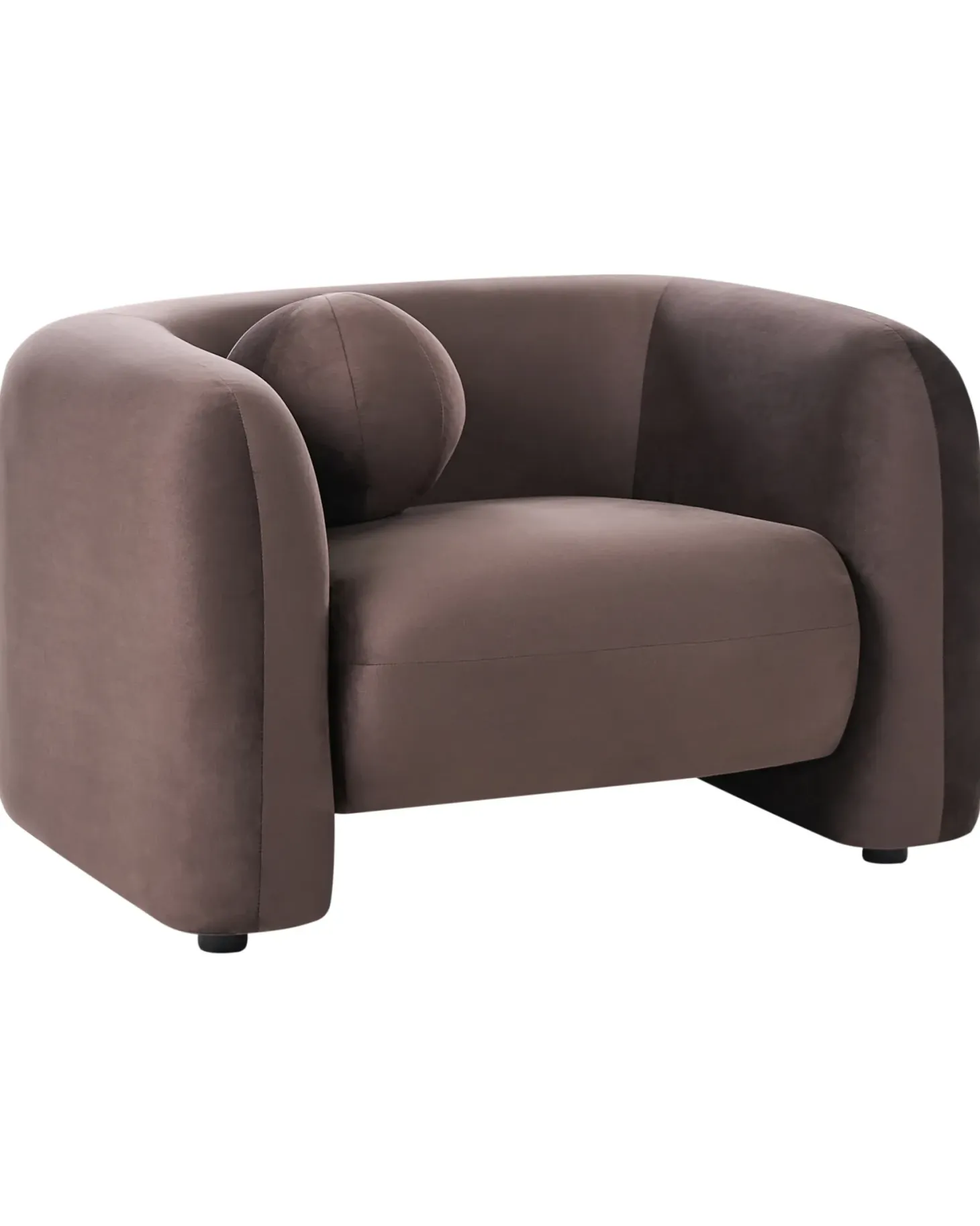 Sofasæt 4 personers LEIREN Velour Mørkebrun
