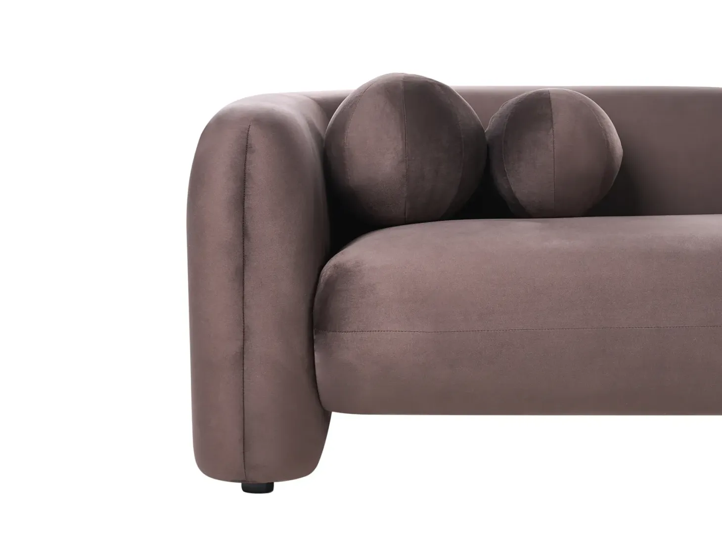 Sofasæt 4 personers LEIREN Velour Mørkebrun