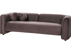 Sofasæt 4 personers LEIREN Velour Mørkebrun