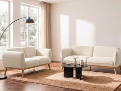 Sofasæt 5 personers LJUNG Boucle Lys Beige