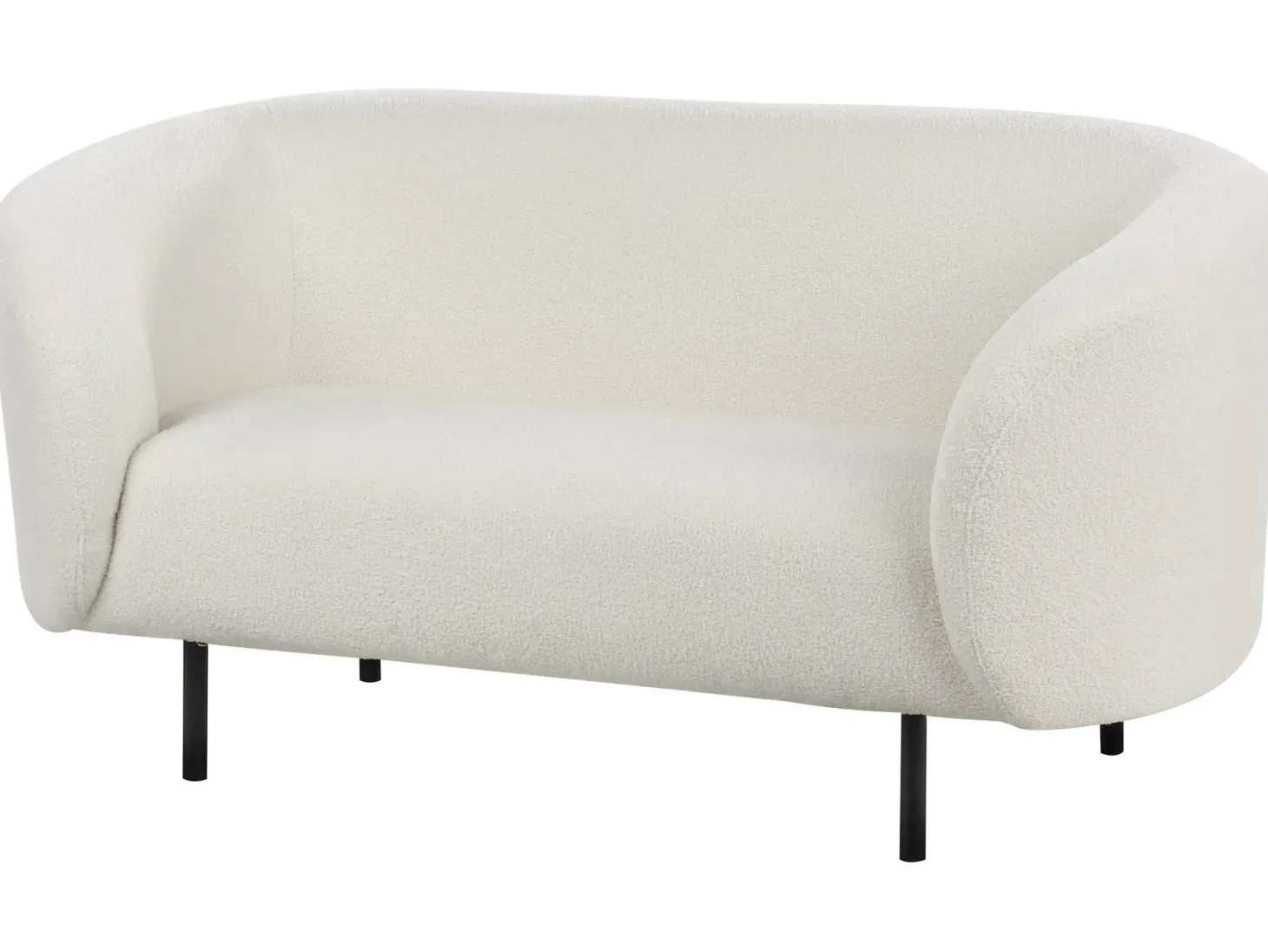 Sofasæt 6 personers LOEN Boucle Hvid
