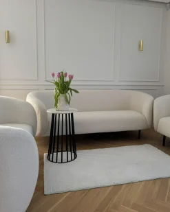 Sofasæt 6 personers LOEN Boucle Hvid