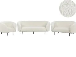 Sofasæt 6 personers LOEN Boucle Hvid