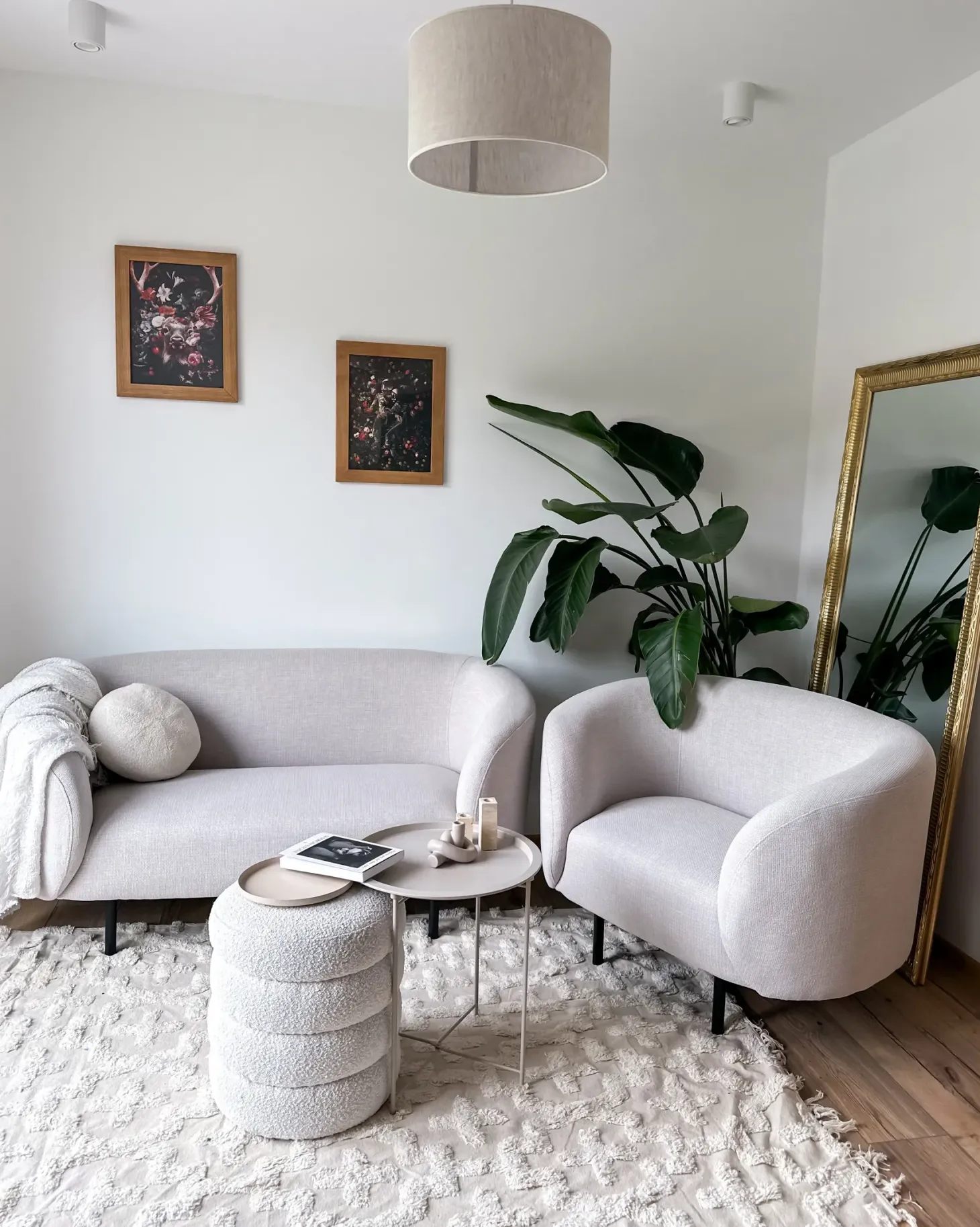 Sofasæt 3 personers LOEN Lys Beige