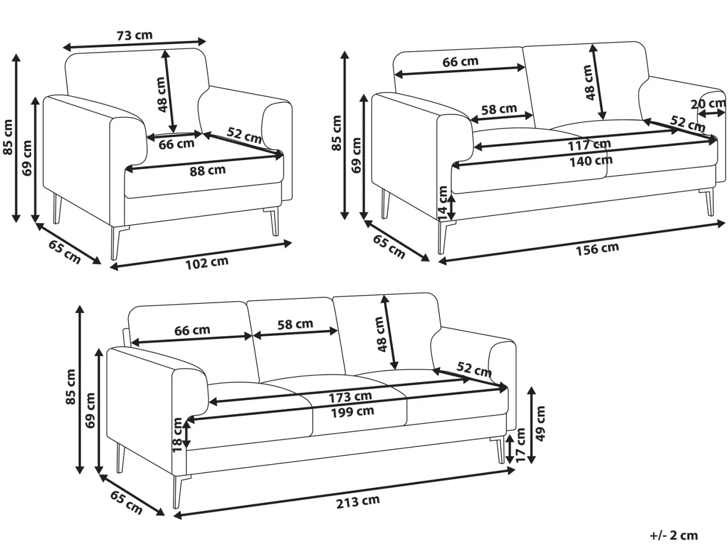 Sofasæt 6 personers LOUSTO Grøn