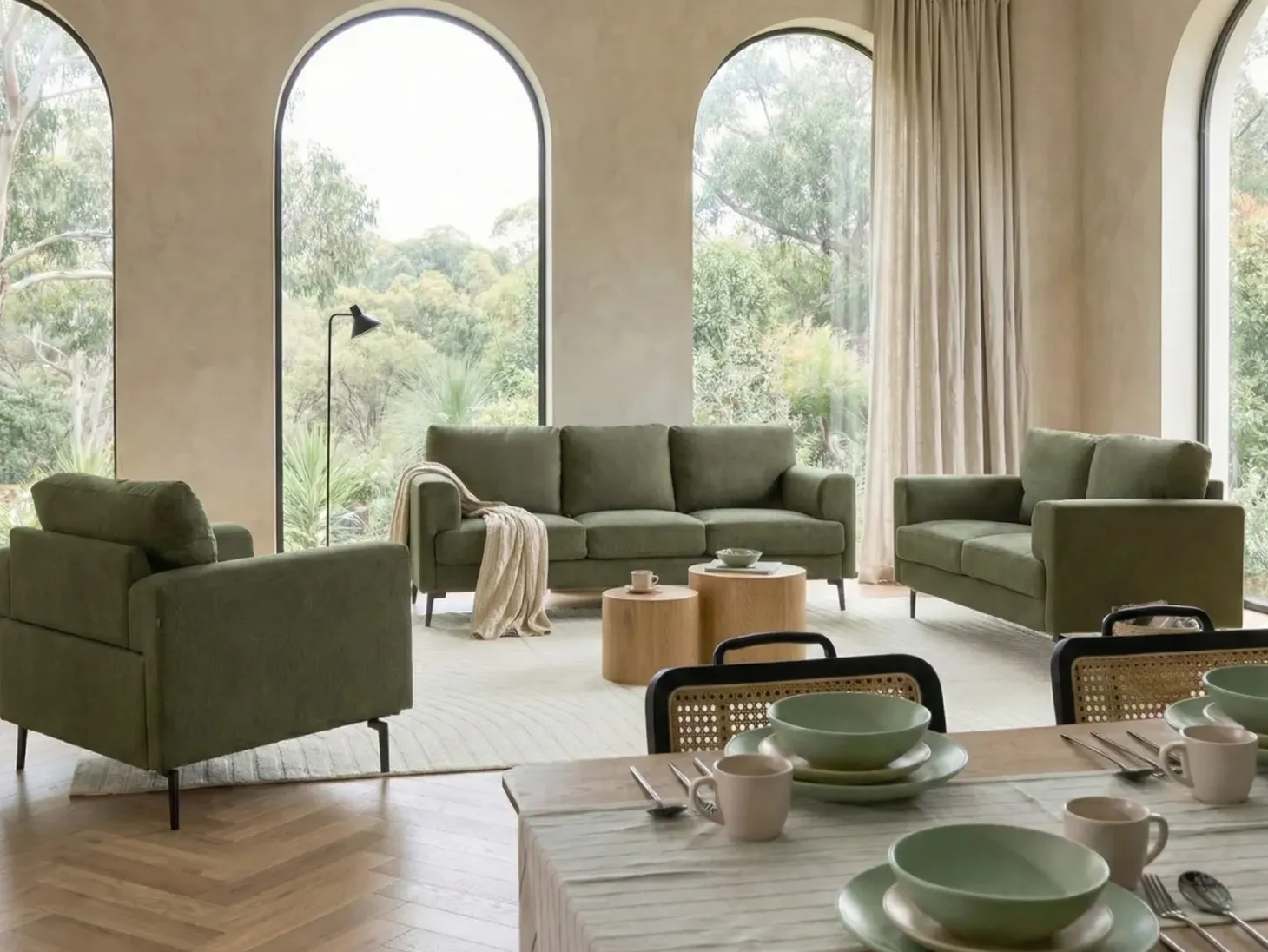 Sofasæt 6 personers LOUSTO Grøn