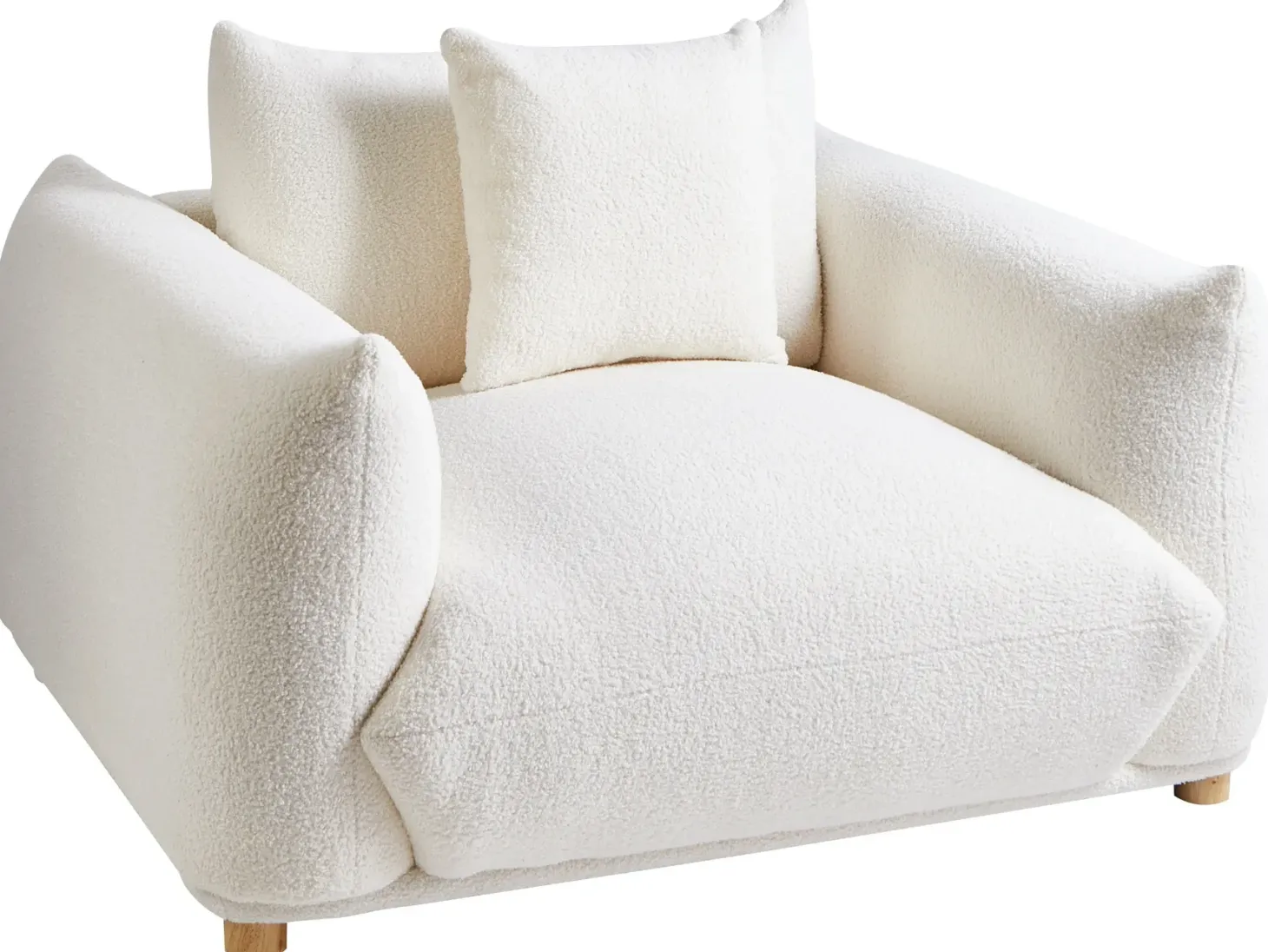 Sofasæt 5 personers LUVOS Boucle Cremehvid