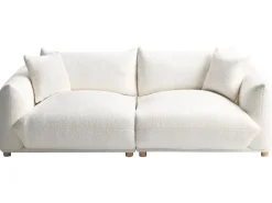 Sofasæt 5 personers LUVOS Boucle Cremehvid