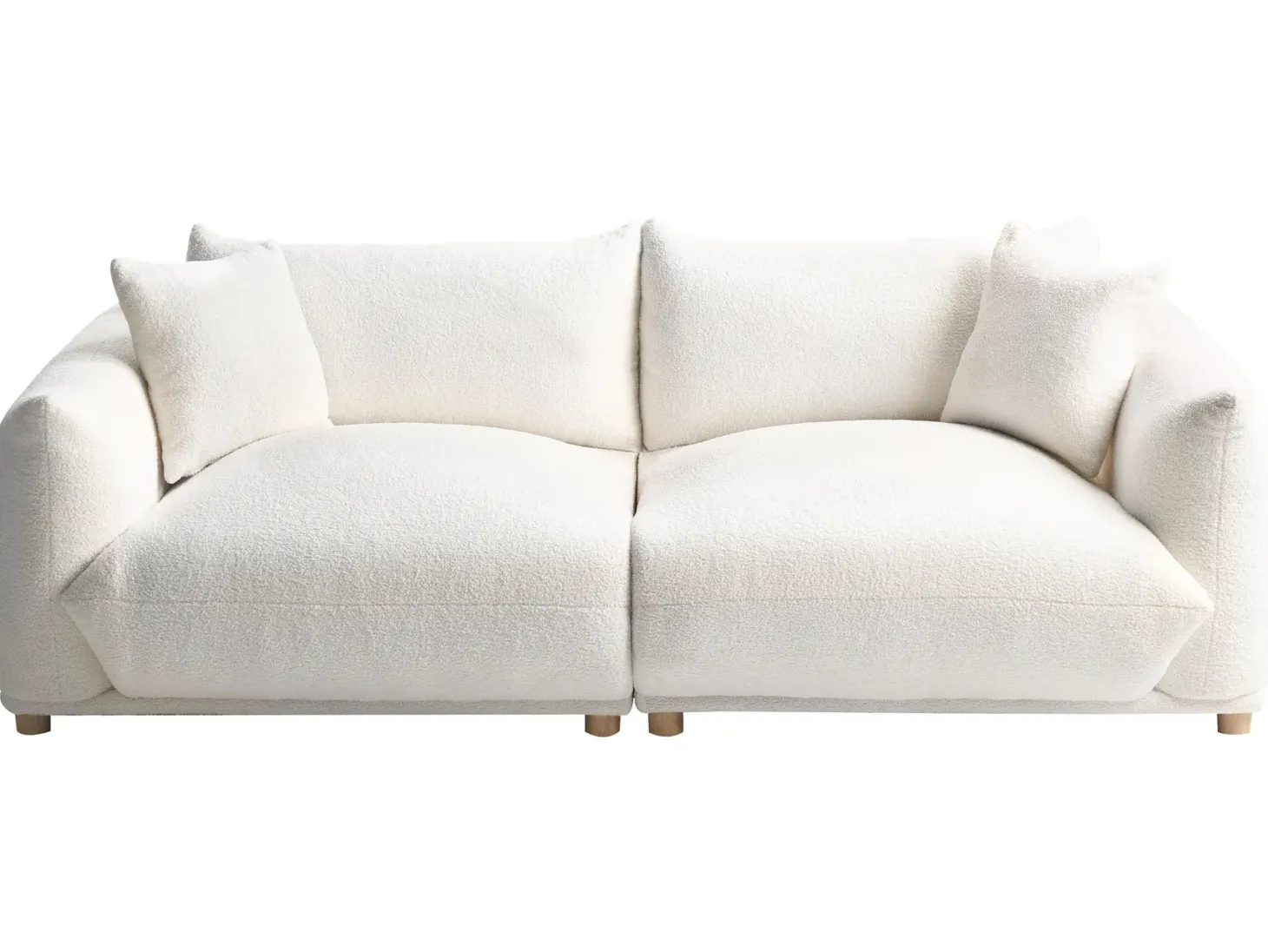 Sofasæt 5 personers LUVOS Boucle Cremehvid