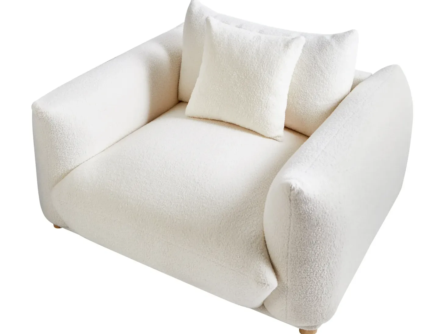 Sofasæt 5 personers LUVOS Boucle Cremehvid