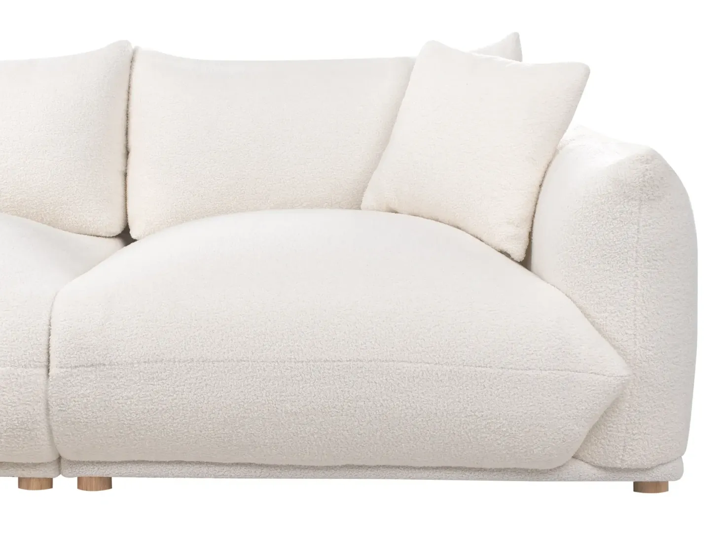 Sofasæt 5 personers LUVOS Boucle Cremehvid